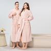 Unisex Flannel Bathrobe: Fleece Lined, Thickened, Plus Size, Autumn/Winter