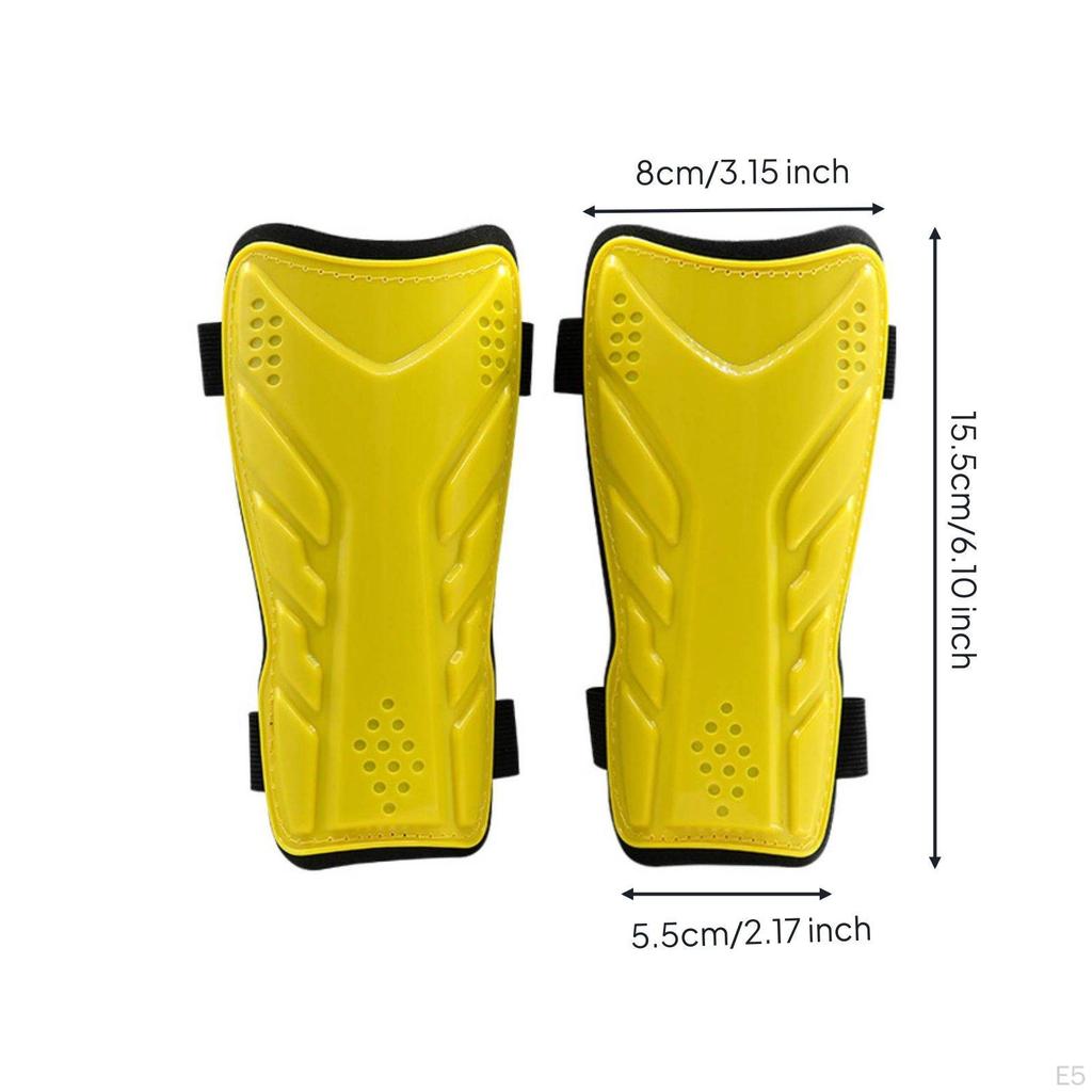 2 Pieces Double Strap Leg Protectors AntiCollision Soccer Guards with Straps Hook and Loop
