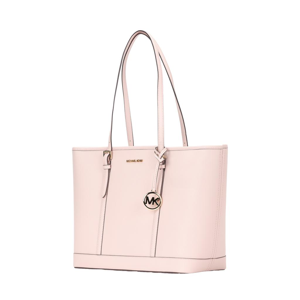 New MICHAEL KORS Jet Set Travel Leather Shoulder Bag Large Women's Soft Pink 35F0GTVT9L-POWDER-BLUSH