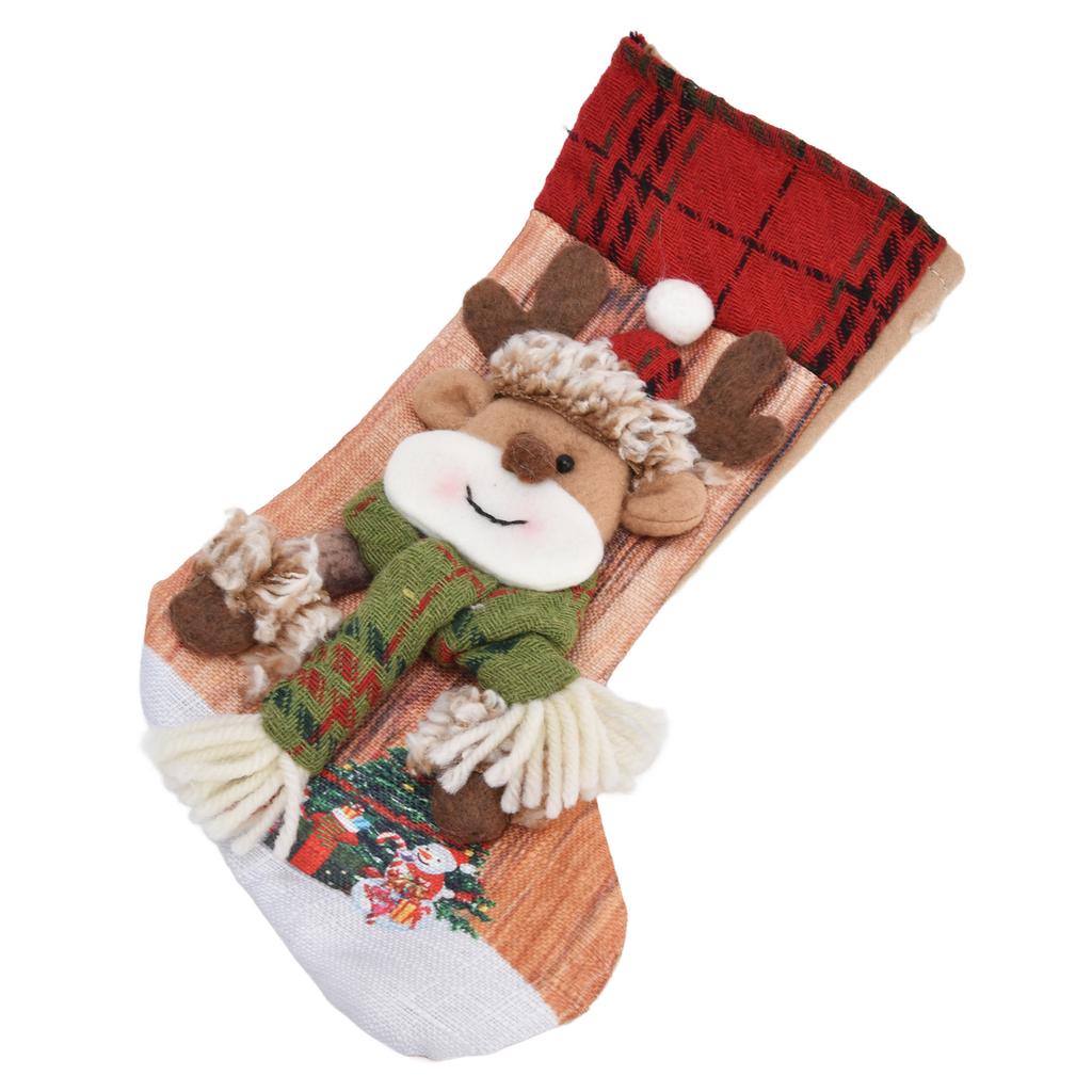 Świąteczna Skarpeta Drukowana Trójwymiarowo Świąteczna Skarpeta Torba na Prezenty Ozdoba na Boże Narodzenie