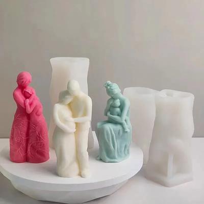 Home Crafts Girl Silicone Candle Molds DIY Rose Blindfolded Female Aromath Gpysum Home Decor Making Women Head Art Candle Mould