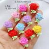 10Pcs New Cute Resin Cartoon Rose Series Flat Back Parts Embellishments For Hair Bows Accessories