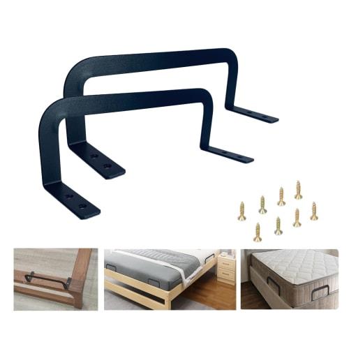 

Set of 2 Mattress Retainer Bars for Wooden Bed Frames, Anti-Slip Brackets, Mattress Slip Stoppers, Prevents Mattress Slipping, Mattress Retainer Bar B