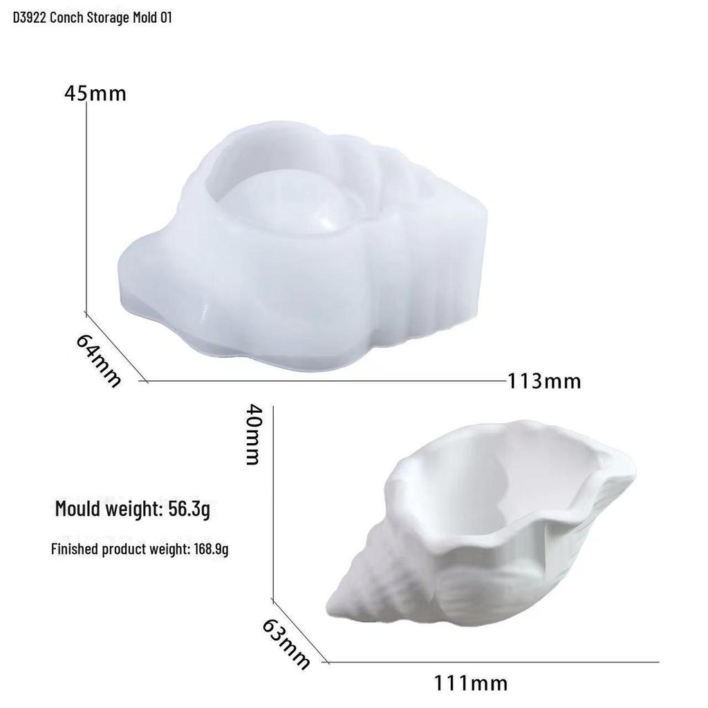 DIY Creative Ocean-Style Plaster Conch Shell Aromatherapy Candle Holder
