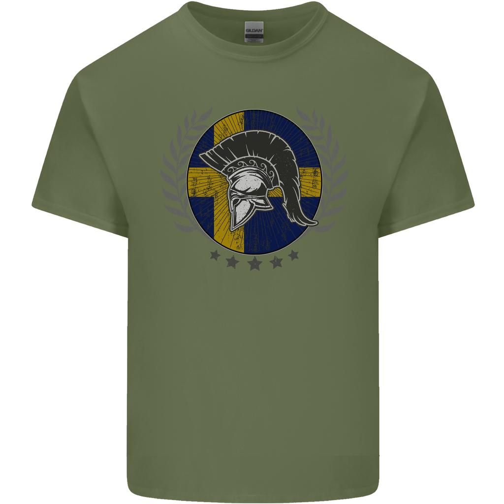 Sweden Bodybuilding Flag Gym Training Swedish Unisexs Light Cotton TShirt