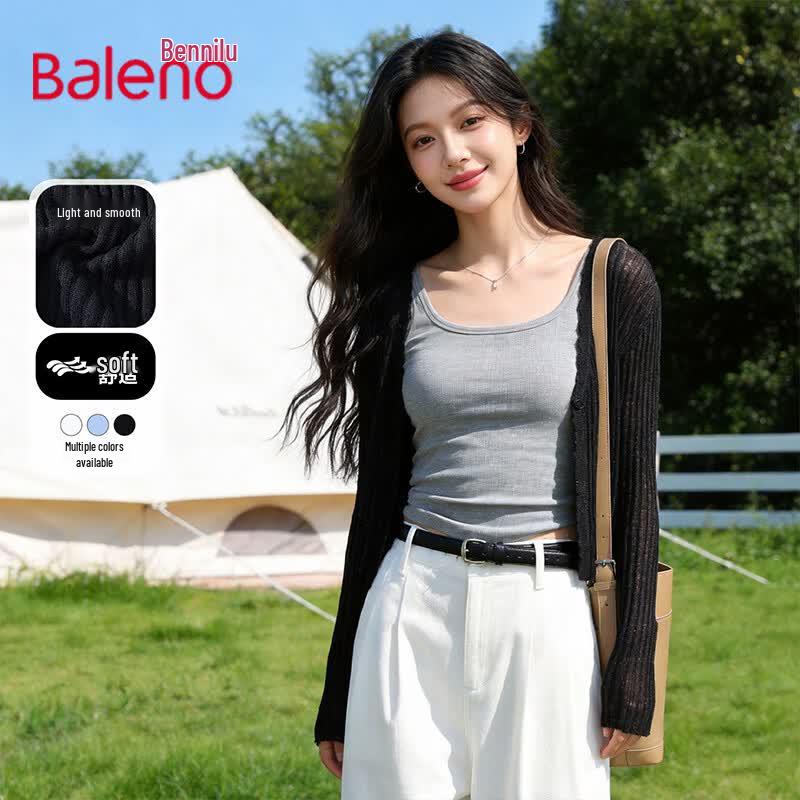Baleno Women s Lightweight Knit Cardigan F чёрный