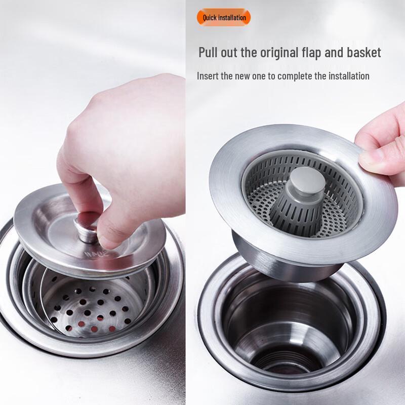 Stainless Steel Kitchen Sink Pop-up Drain Strainer