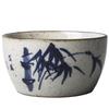 Exquisite Hand Painted Blue and White Coarse Pottery Ceramic Gongfu Teacup Set for Pu Er Tea Ceremony Small Cups Chinese Teaware
