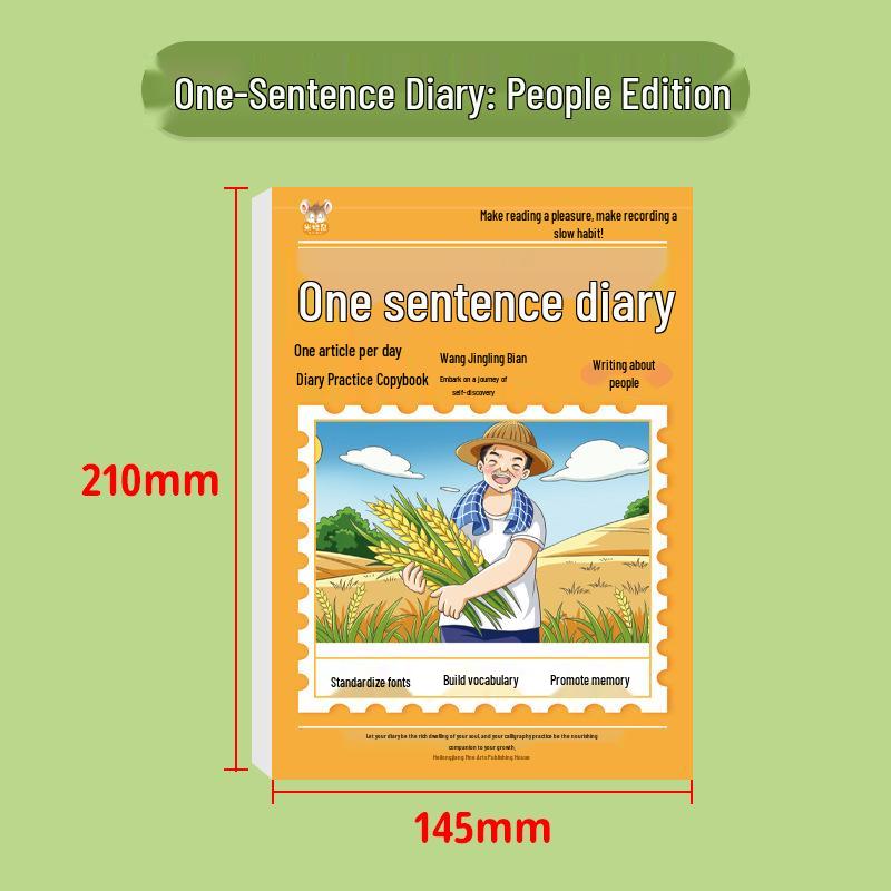 Picture-Based Diary Practice Sheets for Grades 1-3: Writing & Tracing Book