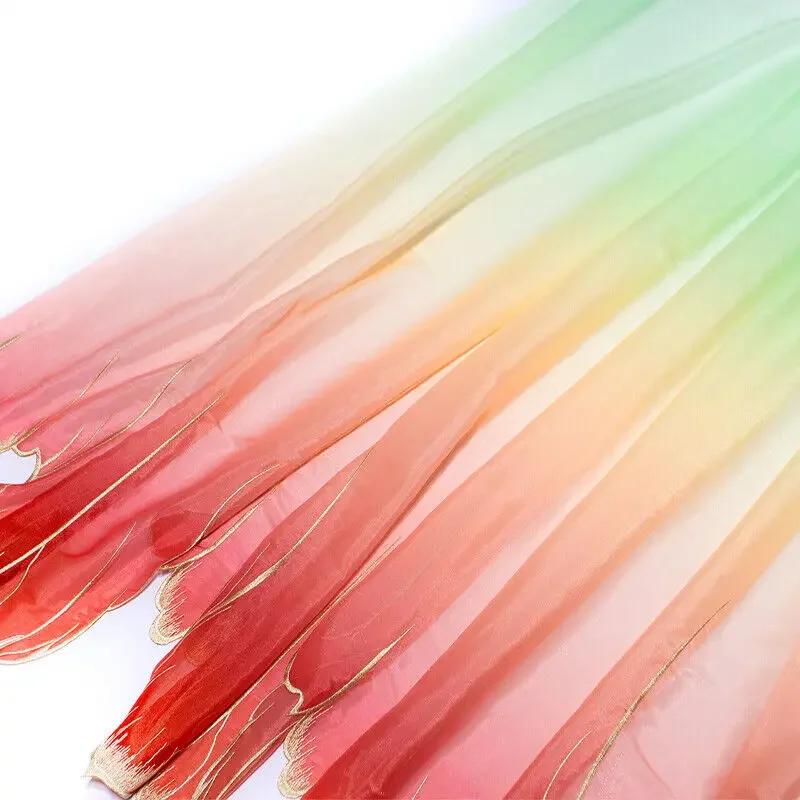 150x100cm Embroidery Lotus Leaf Soft Fabric DIY Hanfu Shirts Doll Cloth Chinese Style DIY Sewing Craft Organza Tulle Fabric New