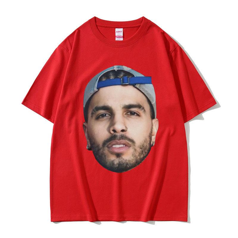 Rapper Rauw Alejandro Mugshot Print T Shirts Unisex's Fashion Hip Hop Trend Streetwear Unisex Women Oversized 100% Pure Cotton T-shirt