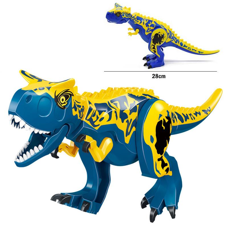 Jurassic Dino World Store Dinosaurfigurer Klosser Byggeklosser Velociraptor T-Rex Triceratops Indominus Rex Leker For Barn