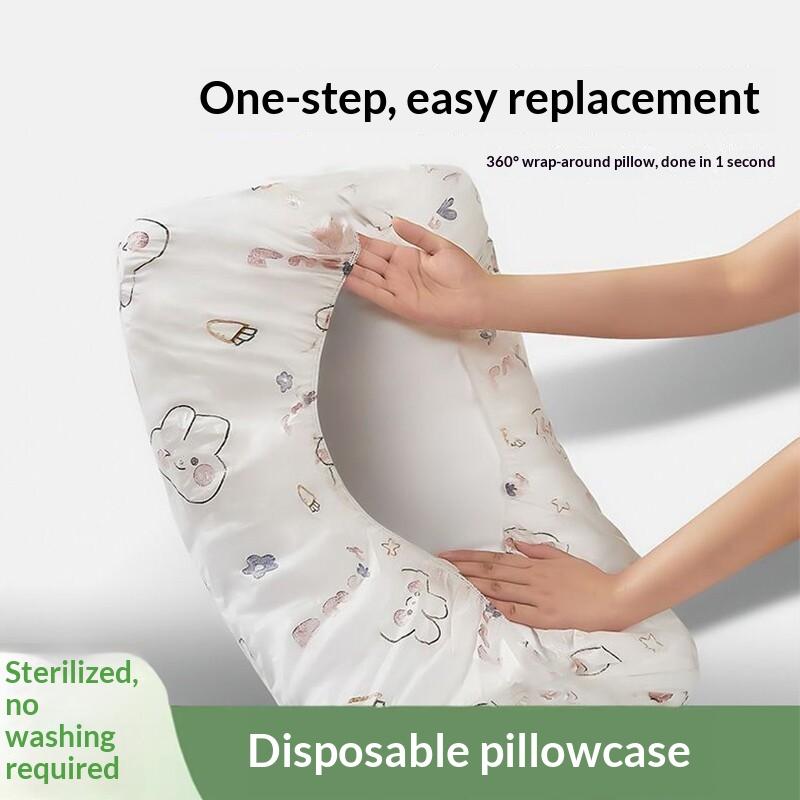10Pcs Thick Soft Disposable Pillow Covers Hygienic Dirt-Proof Breathable Portable For Travel, Hotel, Dorm, Home Use