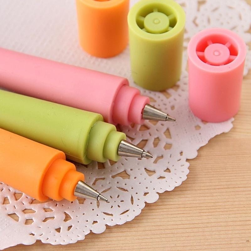 2Pcs Creative Stationery Schoolboy Cute Freedom Curvy Gesture Pen Ballpoint Pen Color Random