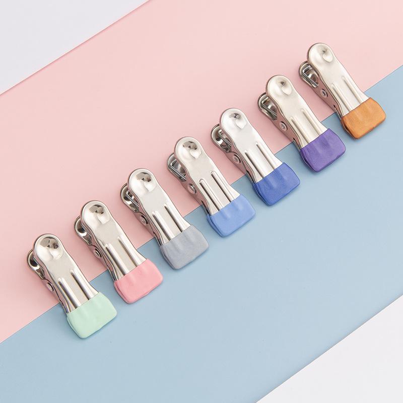 Rustproof Stainless Steel Non-Marking Sock Clips for Dorm & Household Drying.