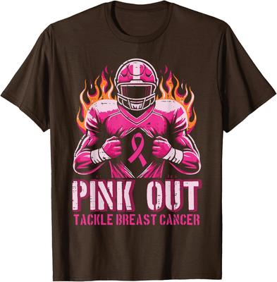 Pink Out Tackle Breast Cancer Football Design Funny Unisex T-Shirt
