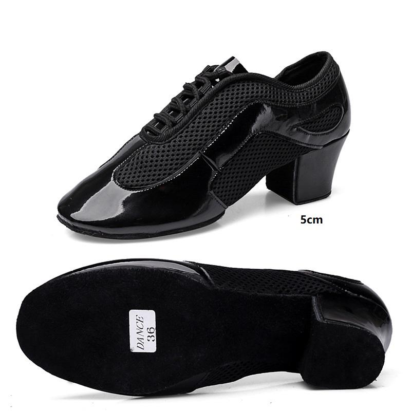 Latin Dance Shoes Women Adult With Soft Bottom Square Dance Shoes Ventilate Shiny Sneakers Ballroom Dancing