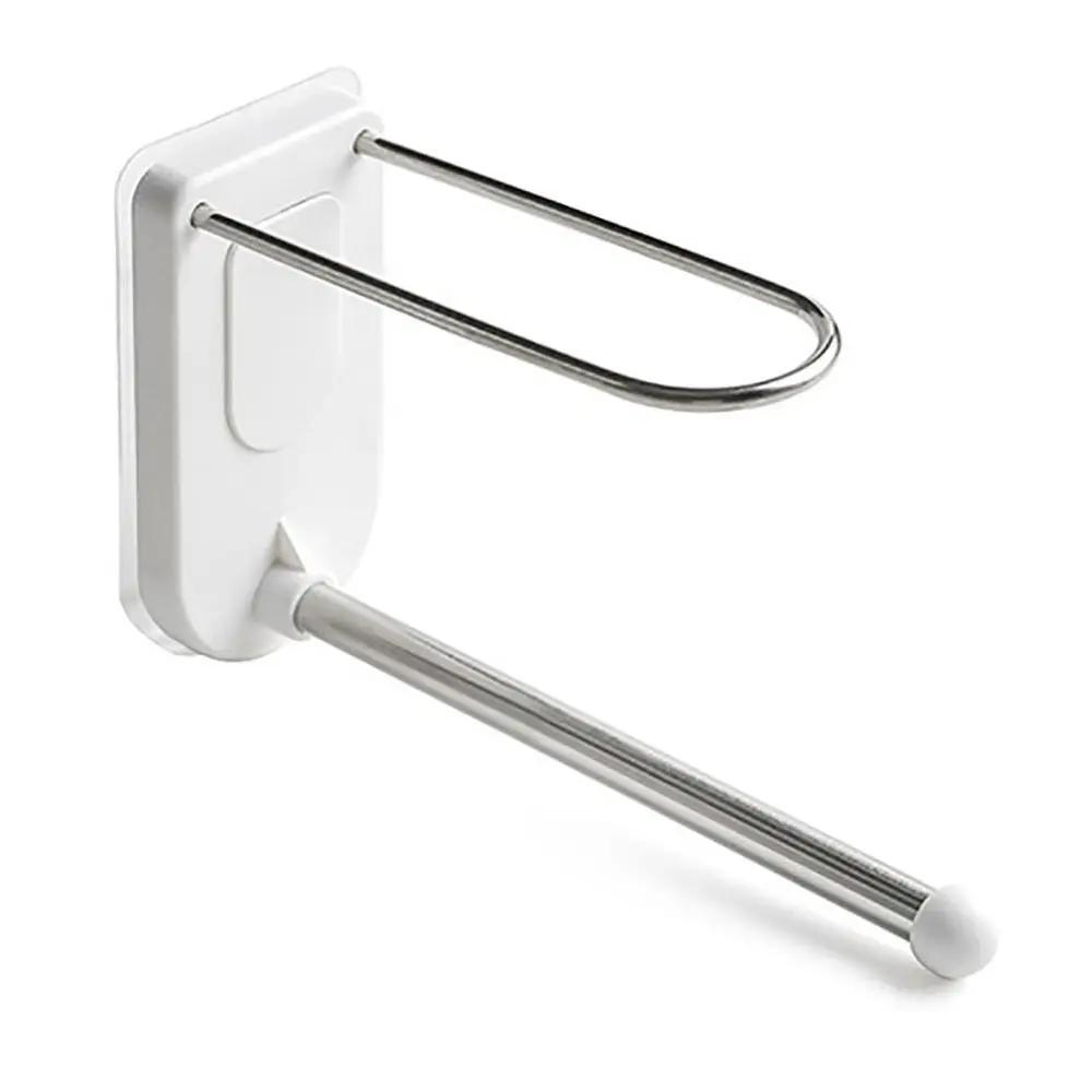 

Настенная вешалка для хранения вещей, водонепроницаемая вешалка без проколов, влагостойкий ABS+нержавеющая сталь, прищепки для сбора одежды белый