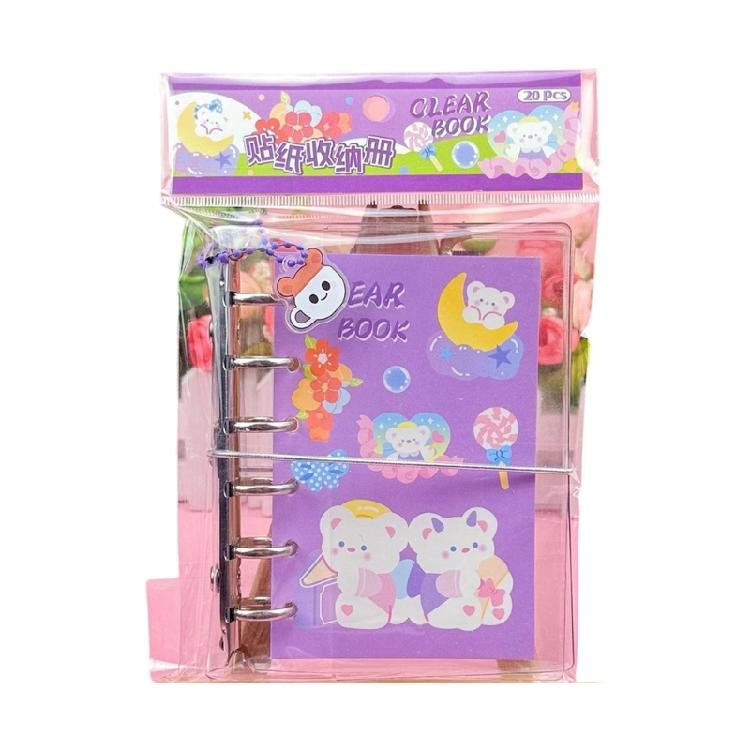 Creative Flip Top Sticker Book Anti Wrinkle Spirals Binding Stickers Collecting Book For Elementary Pupils Sticker Album