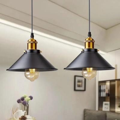 Neu Vintage Anhänger Lampe E27 Retro Eisen Kronleuchter für Küche Esszimmer