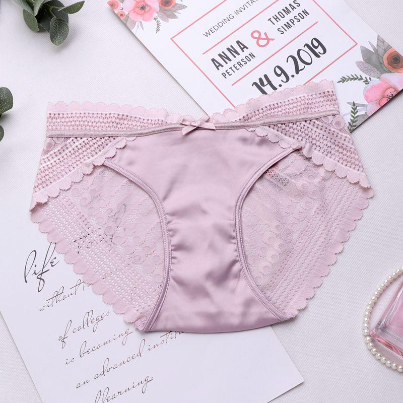 Nahtlose Damenunterwäsche, niedrige Taille, gekreuzte Spitzenhöschen, Damen-Dessous, Slips, atmungsaktive Baumwoll-Tangas, Höschen für Damen