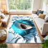 Shark Surface 2D Printed Floor Mat Shaggy Fabric Stain-resistant Surface Office & Lounge Rug Bohemian Boho Style Holiday Home Gift