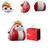 Spring Festival Ceramic Snake Statue Shelf Decoration Lovely Decorative Small Sculpture for