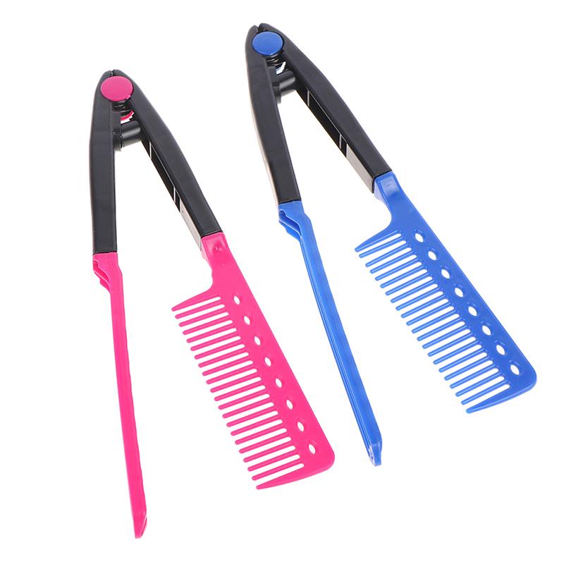 1X Straight Hair Comb Brush Tool For Dry Iron Hair Curl To Straight Hair Shaper