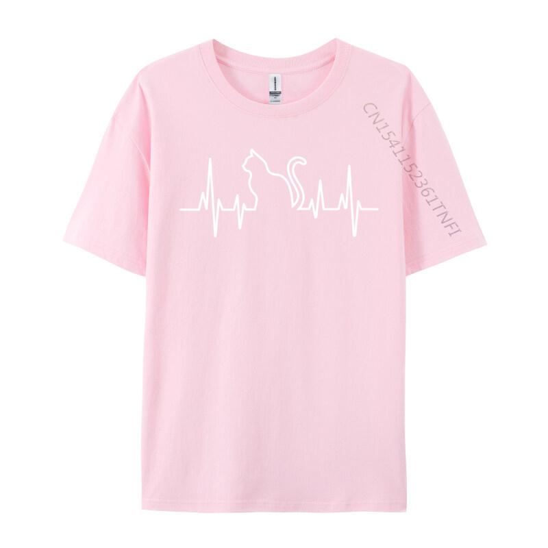 Heartbeat Cat Lover Cat Lover Heartbeat Funny Cute Cat Leisure T Shirts Fashion Unisex T Shirt Printed On Sweatshirts