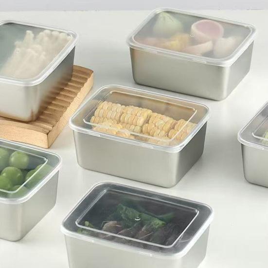 Stainless Steel Food Storage Container with Airtight Lid BPA-Free Lunch Box for Meal Prep Freezer Fridge Safe Stackable Airtight Vegetable
