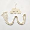 Nordic Style Wood Chip Cloud Hairpin Organizer with Princess Headband Accessories Finishing Pendant DIY Accessory Bag