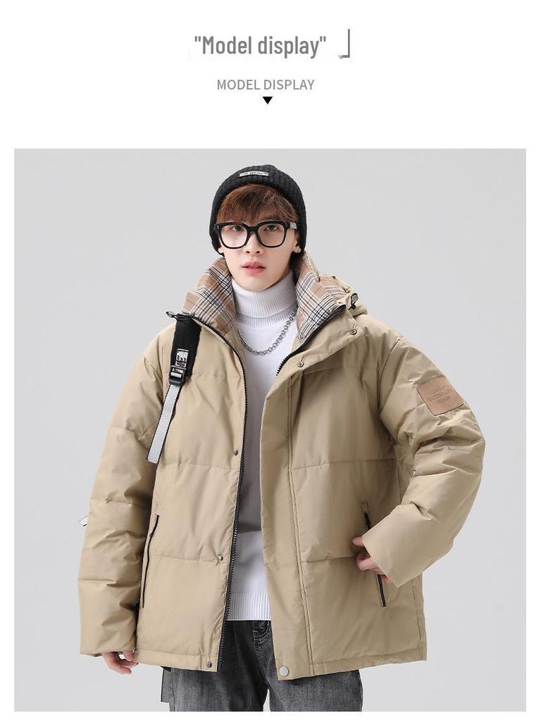 25th Anniversary Unisex Hooded Down Jacket - Winter Casual Style