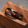 Black Tungsten Carbide Ring for Man Anillos Bague Homme Pareja De Compromiso Fashion Jewelry Wedding Bands Opal Engagement Rings CLE