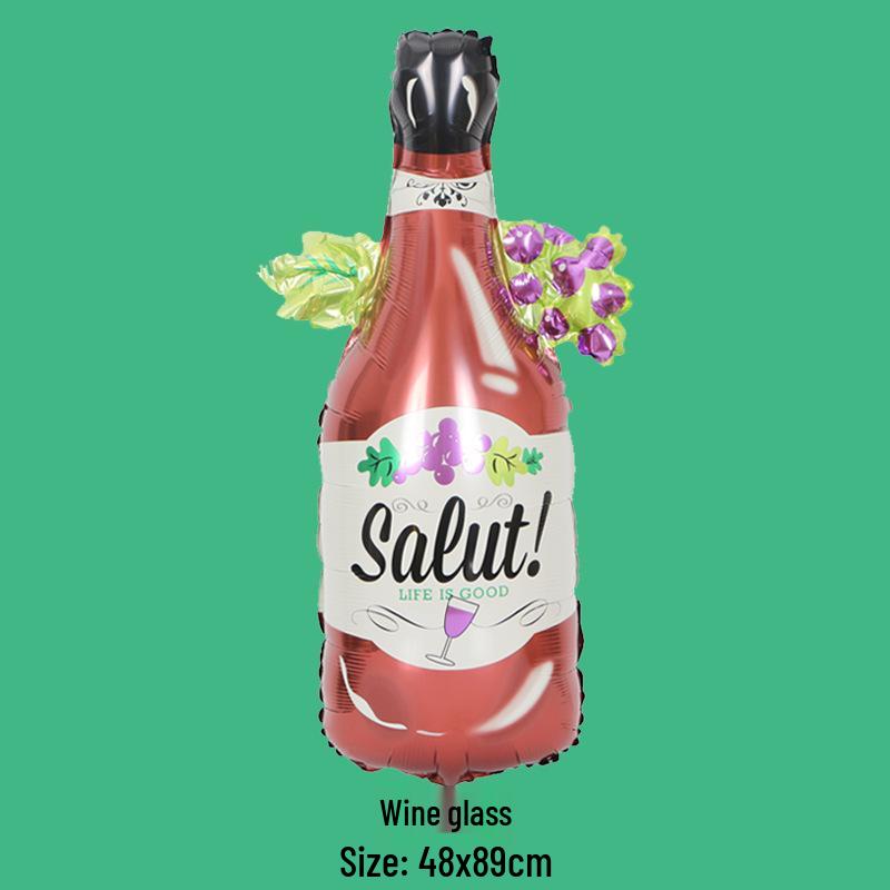 

Декор для Национального дня и вечеринки по случаю дня рождения: Большие фольгированные шары в виде бутылок шампанского и пива