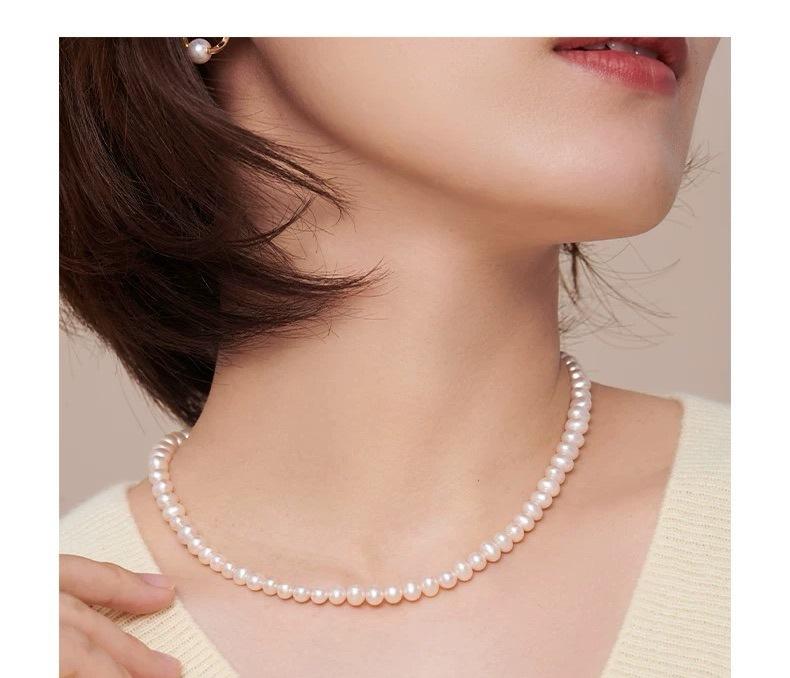 Colier cu pandantiv din argint sterling S925 cu perlă naturală de apă dulce, design de înaltă calitate pentru femei, pandantiv din argint fragmentat de nișă, lanț pentru claviculă