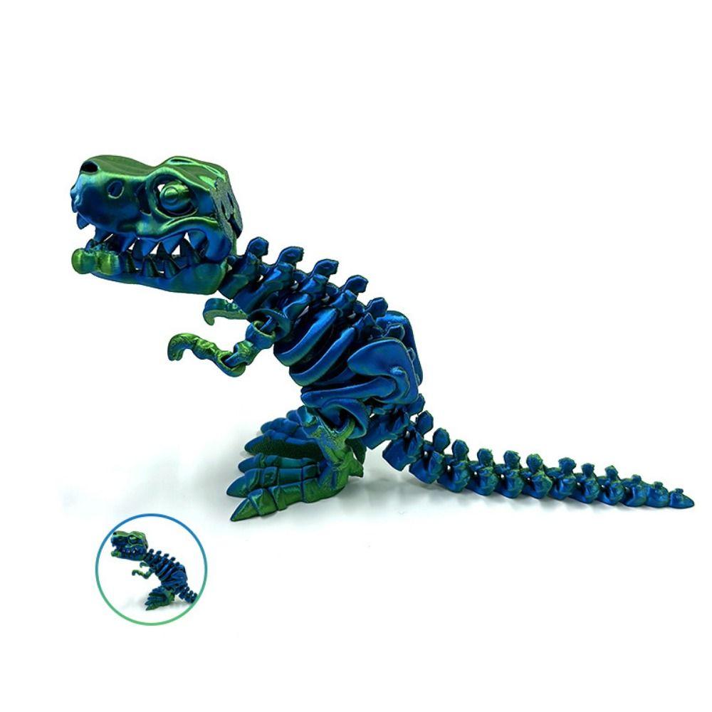 Rotatable 3D Printed Crystal Dinosaur Crystal 3D Articulated Dinosaur Toys  Landscaping Decoration
