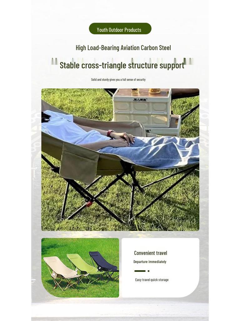 Foldable Outdoor Chair with Adjustable Backrest and Footrest