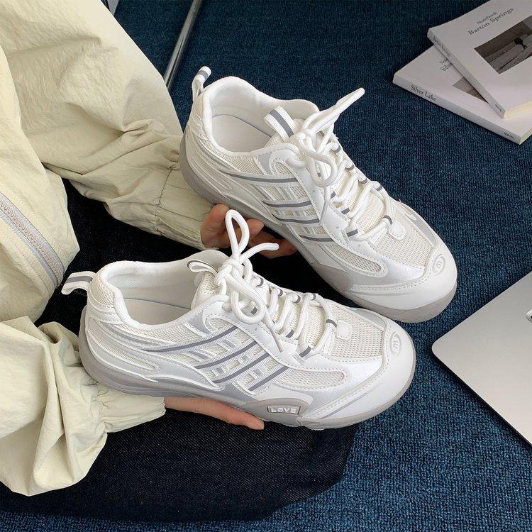 4CM erhöhendes Mesh atmungsaktiv Deutsche Trainingsschuhe Damen 2025 neu Sommer vielseitig lässig Sport Board Schuhe weichsohlige Einzelschuhe