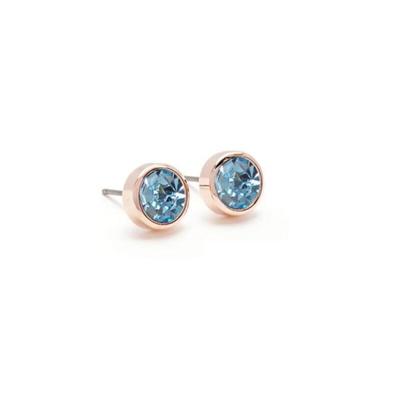 Krere Crystal Women's 6mm Gold Earrings
