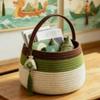 Cotton Rope Woven Storage Basket for Snacks, Tea & Keys