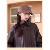 Women S Vintage Rivet Decorated Windproof Flat Cap Japanese Style Casual Hat