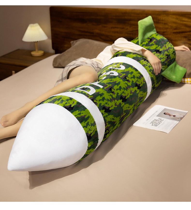 Extra-Large Dongfeng Missile Plush Pillow for Sleeping, Sofa, or Backrest - Perfect Gift for a Boyfriend