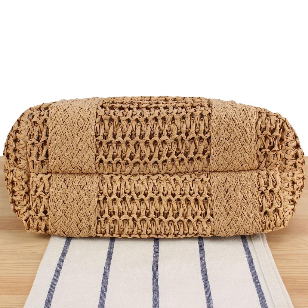 Premium Handwoven Instagram-Trendy Sleek Casual Woven Bag - Chic Stylish for Work Commute, Versatile Everyday Use & Summer-Ready Beach Vacation