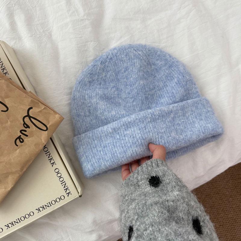 Kamelien Strickmütze: Stilvolle Unifarbe, Warm für den Winter, Perfekt für Pendeln und Reisen