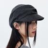 British Style Pleated Octagonal Hat Solid Color Painter Hat Casual Eequestrian Hat  Travel