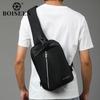 New Men's Breast Bag Boiseen Business Large Capacity Shoulder Bag Zipper USB Casual Satchel Men's Popular