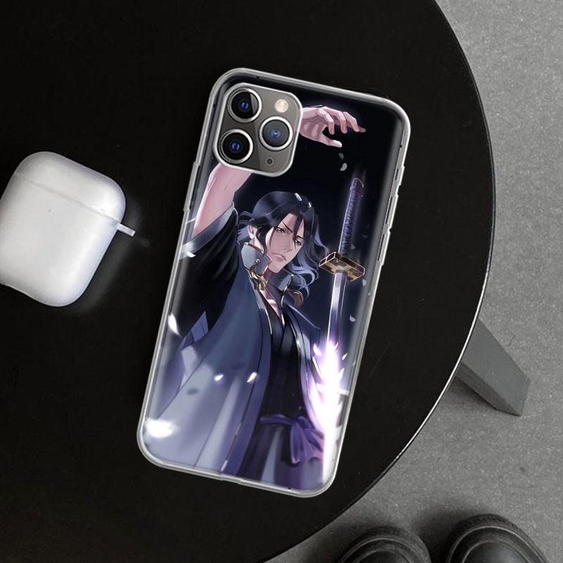 Bleach Kuchiki Byakuya Phone Case Cover for iPhone 11 12 13 Mini 14 15 Plus 16 Pro Max 17 Air 7 8 + SE Art Customized Fundas 11
