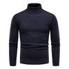 Men's Thick Knitted High-Neck Fleece Pullover Sweater - Autumn & Winter Casual Style