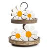 Holz Gänseblümchen Dekorationsset Mit 3D Blumen Design Für Rustikalen Wohnakzent