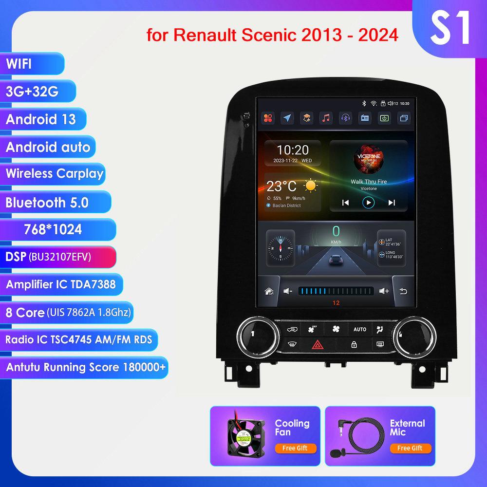 Hizpo 9,7 Tesla Stil Carplay 4G 2Din Android Autoradio für Renault Scenic 2013 - 2024 Multimedia Video Player GPS DSP Autoradio Intelligenter Bildschirm